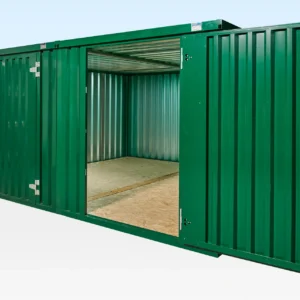 3m x 4.2m Flat Pack Storage Containers – Side by Side Linked, Powder Coated